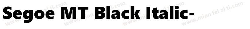 Segoe MT Black Italic字体转换